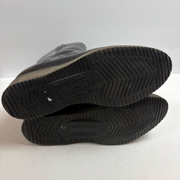 Durango Black Boots Cowboy Western Work Rubber Ultra Soles Oil Resistant 7D - Picture 12 of 16